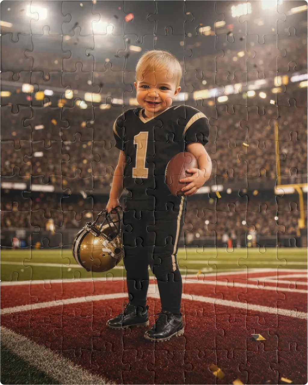 Football Star as a 110 pieces puzzle