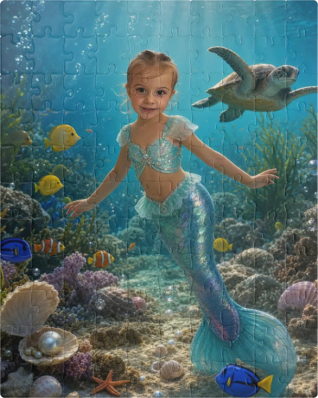 Mermaid Lagoon as a 110 pieces puzzle