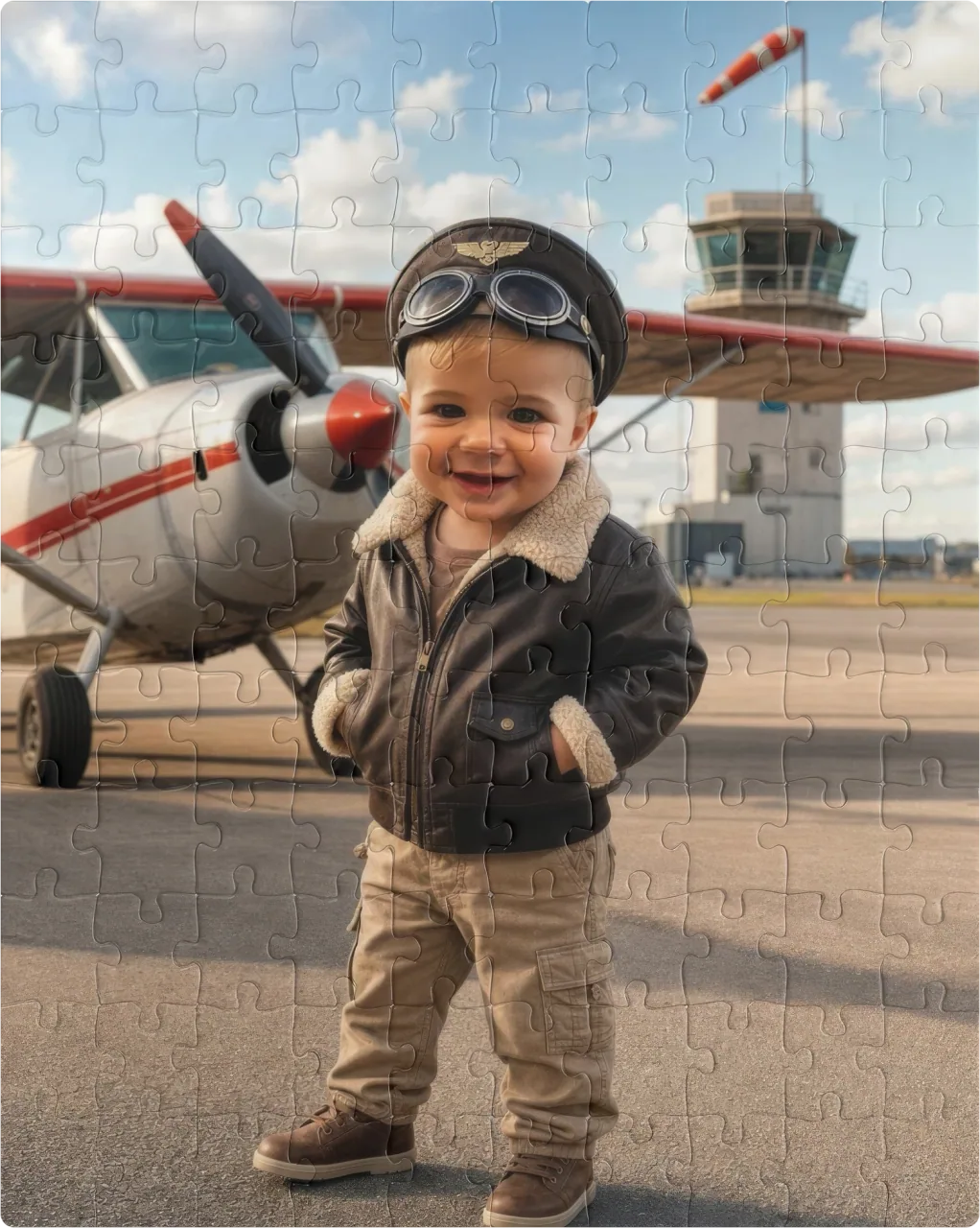 Little Pilot as a 110 pieces puzzle