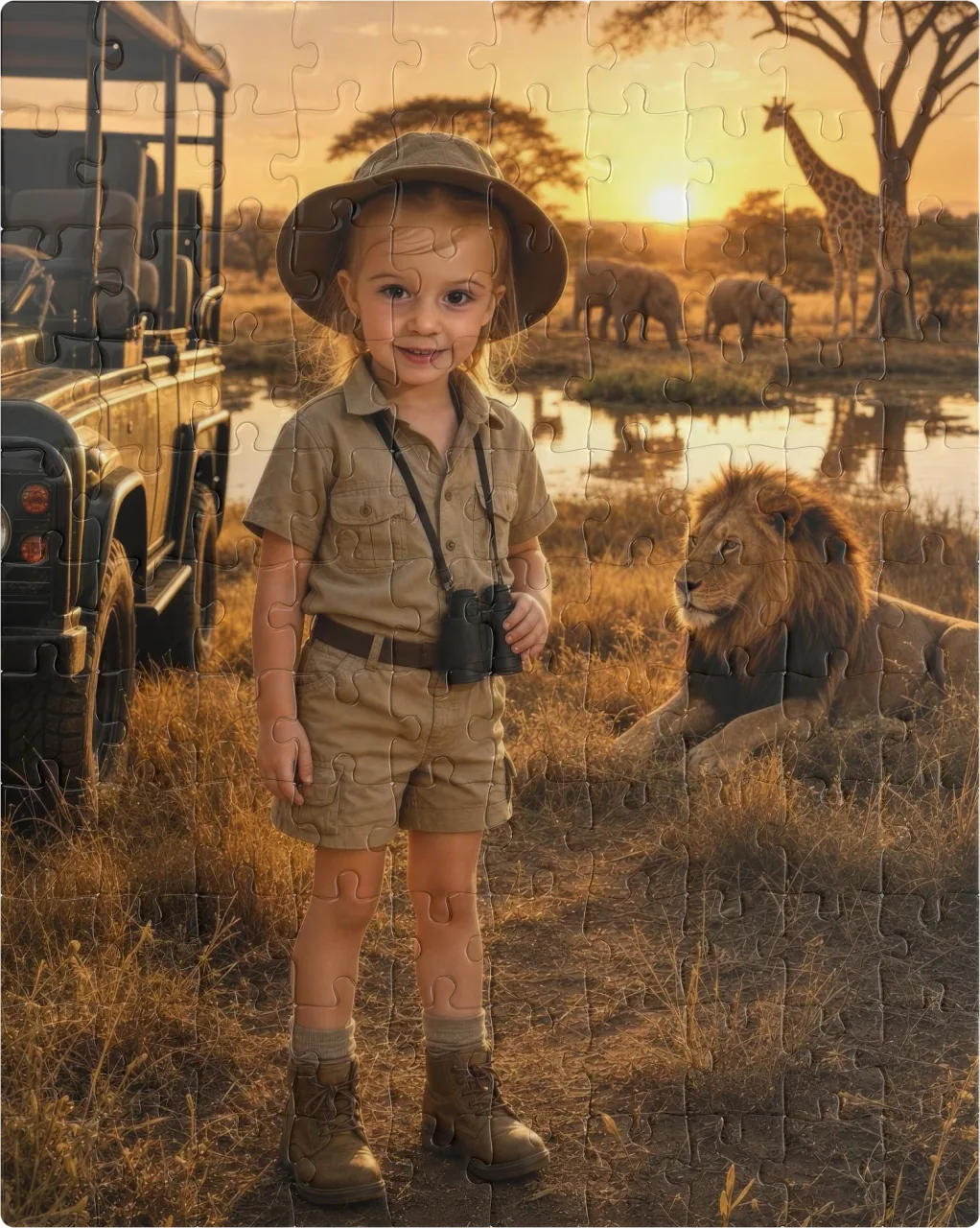 Jungle Safari as a 110 pieces puzzle