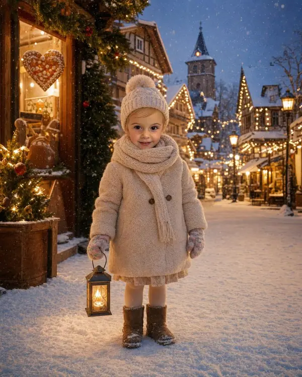 Christmas Village personalized puzzle theme