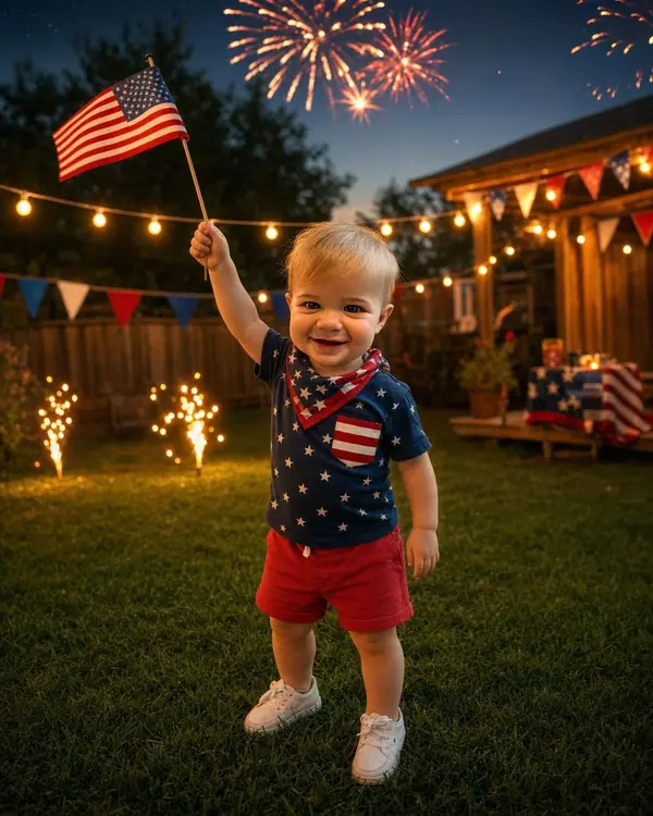 Fourth of July personalized puzzle theme