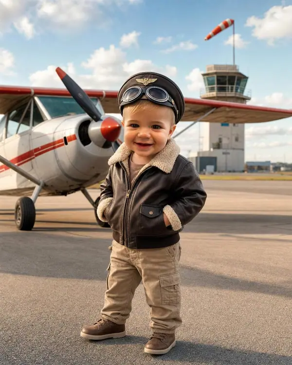Little Pilot personalized puzzle theme