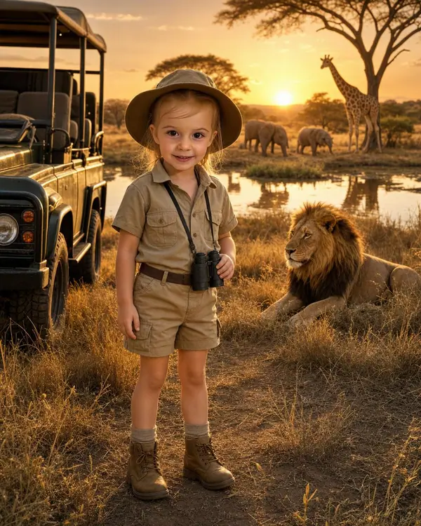 Jungle Safari personalized puzzle theme